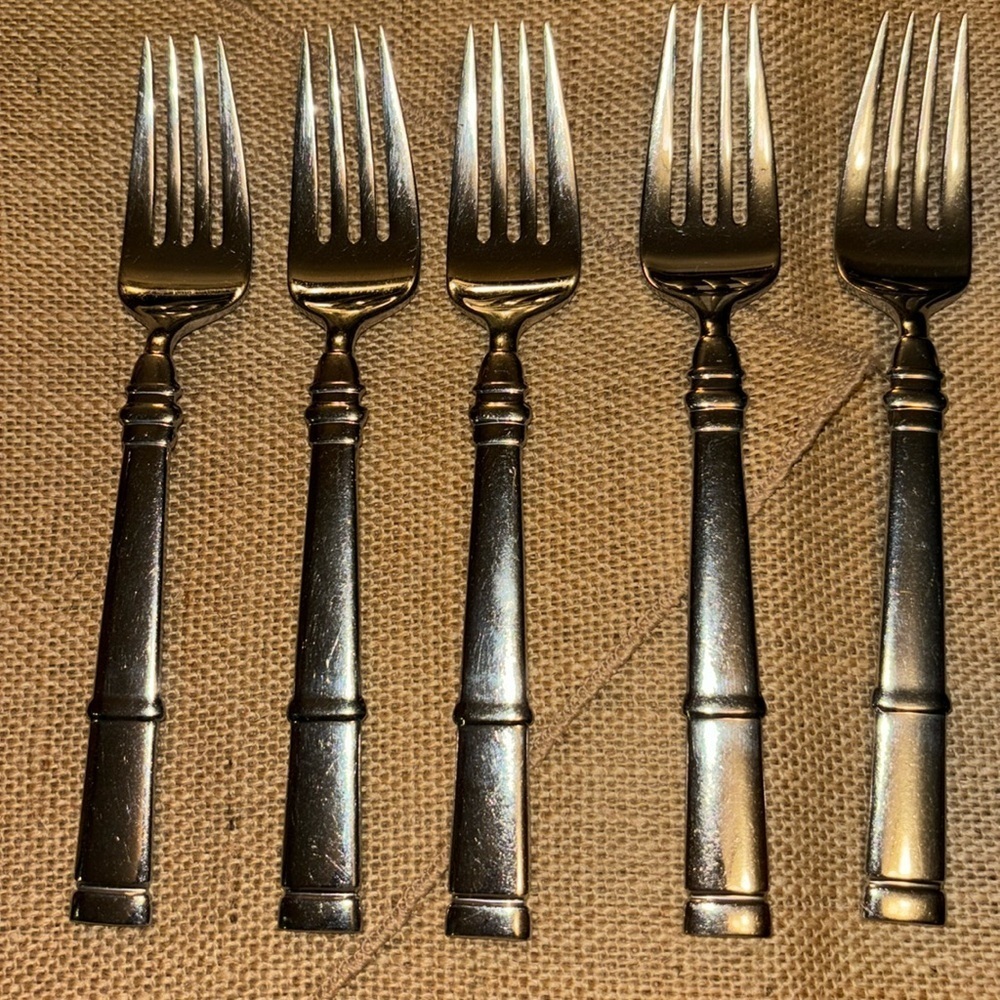 Ralph Lauren Montgomery Stainless Steel Flatware Salad Fork (5) sold separately.